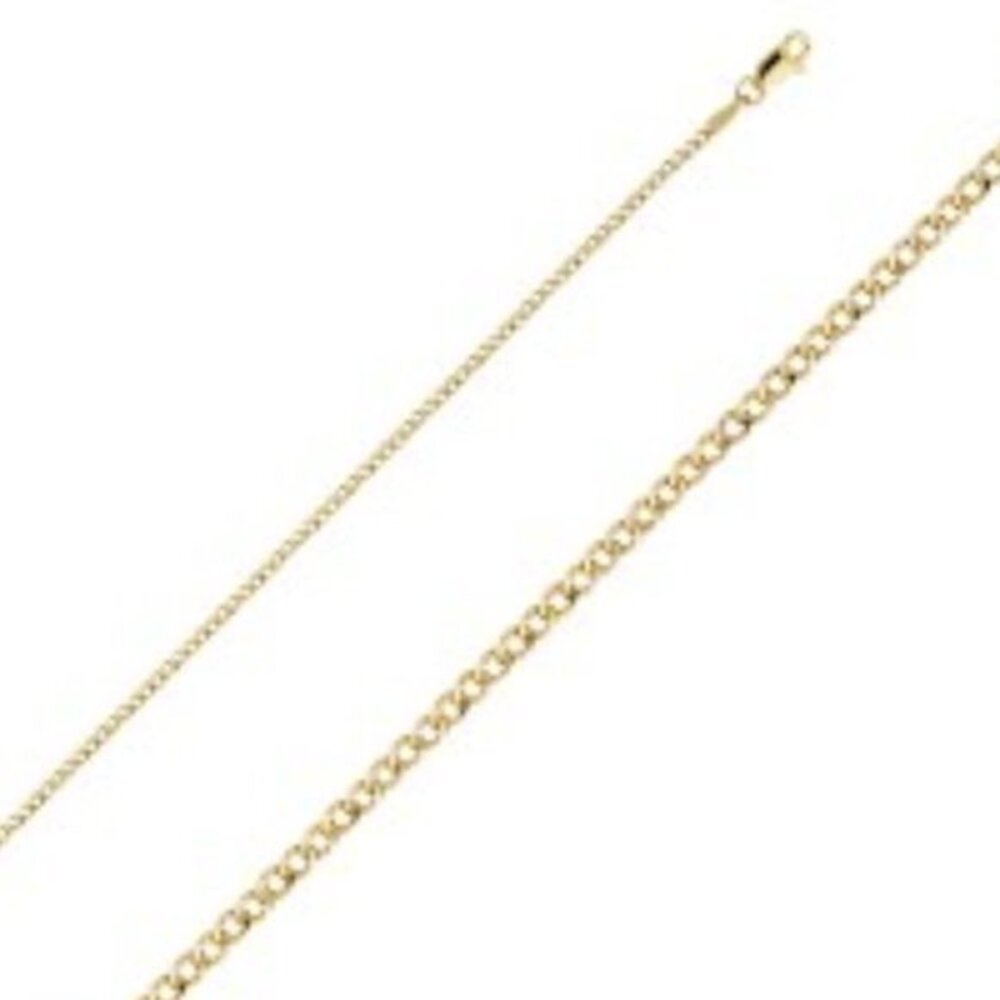 New 14K Yellow Gold Cuban chain 16” inches 2mm